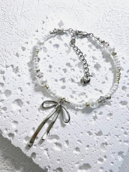 Ribbon Chandelier Bracelets Silver.
