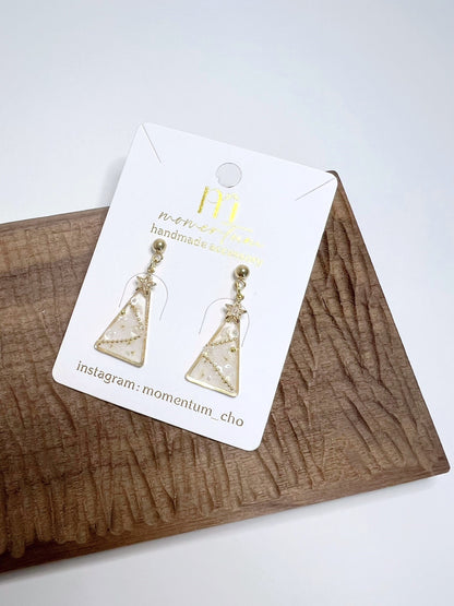 Sparkling Christmas Earrings Card.