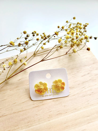 Wild Daisy Earrings Yellow.